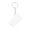 Plastová kľúčenka so žetónom , white (Farba white)