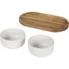 Sada keramických misiek (210 ml) na podnose , white (Farba white)
