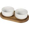 Sada keramických misiek (210 ml) na podnose , white (Farba white)