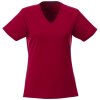 AMERY women's cool fit V-neck shirt , Red, M (Farba Red, Velkost M)