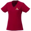 AMERY women's cool fit V-neck shirt , Red, M (Farba Red, Velkost M)