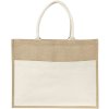 Jutová taška s predným vreckom , natural (Farba natural)
