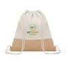Bavlnené vrecúško (160 g/m2) s jutou , Beige (Farba Beige)
