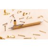 Multifunkčné pero 5 v 1 z bambusu , Brown (Farba Brown)