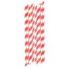 Sada slamiek na pitie , red/white (Farba red/white)