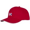 5-panelová šiltovka CETO , Red (Farba Red)