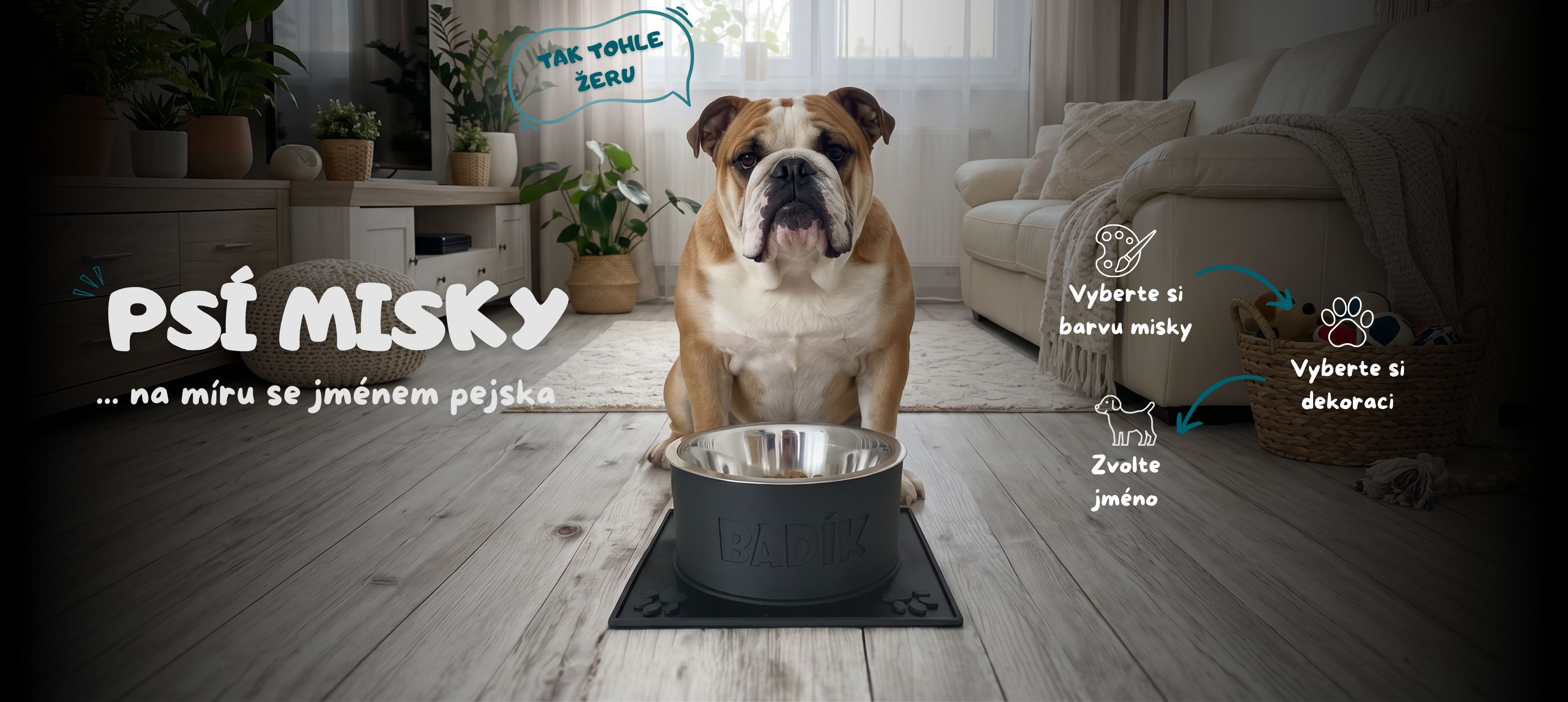 Misky pro psa na míru