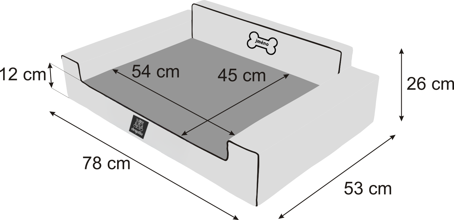 Výkres velikosti Gaučák – L