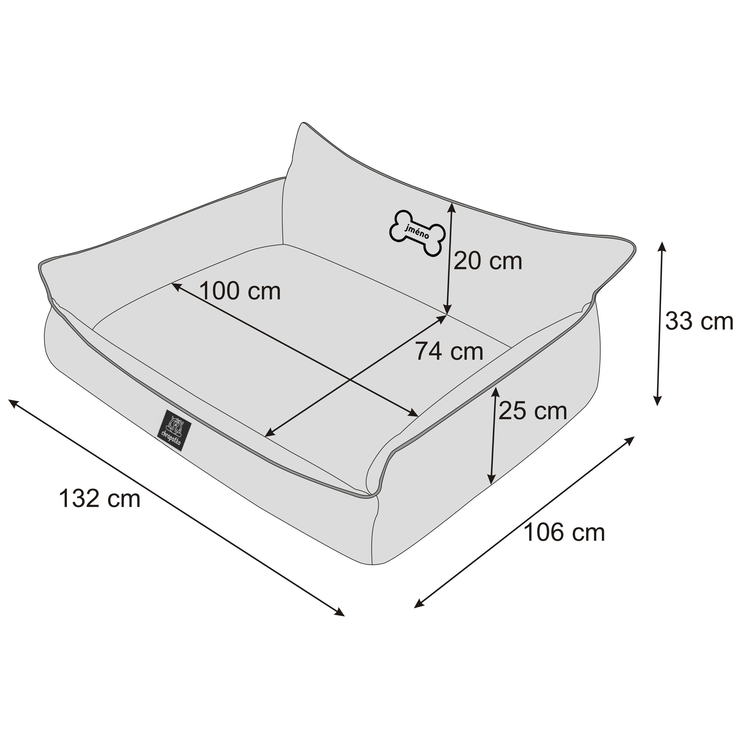Výkres velikosti Pohodlík – 3XL