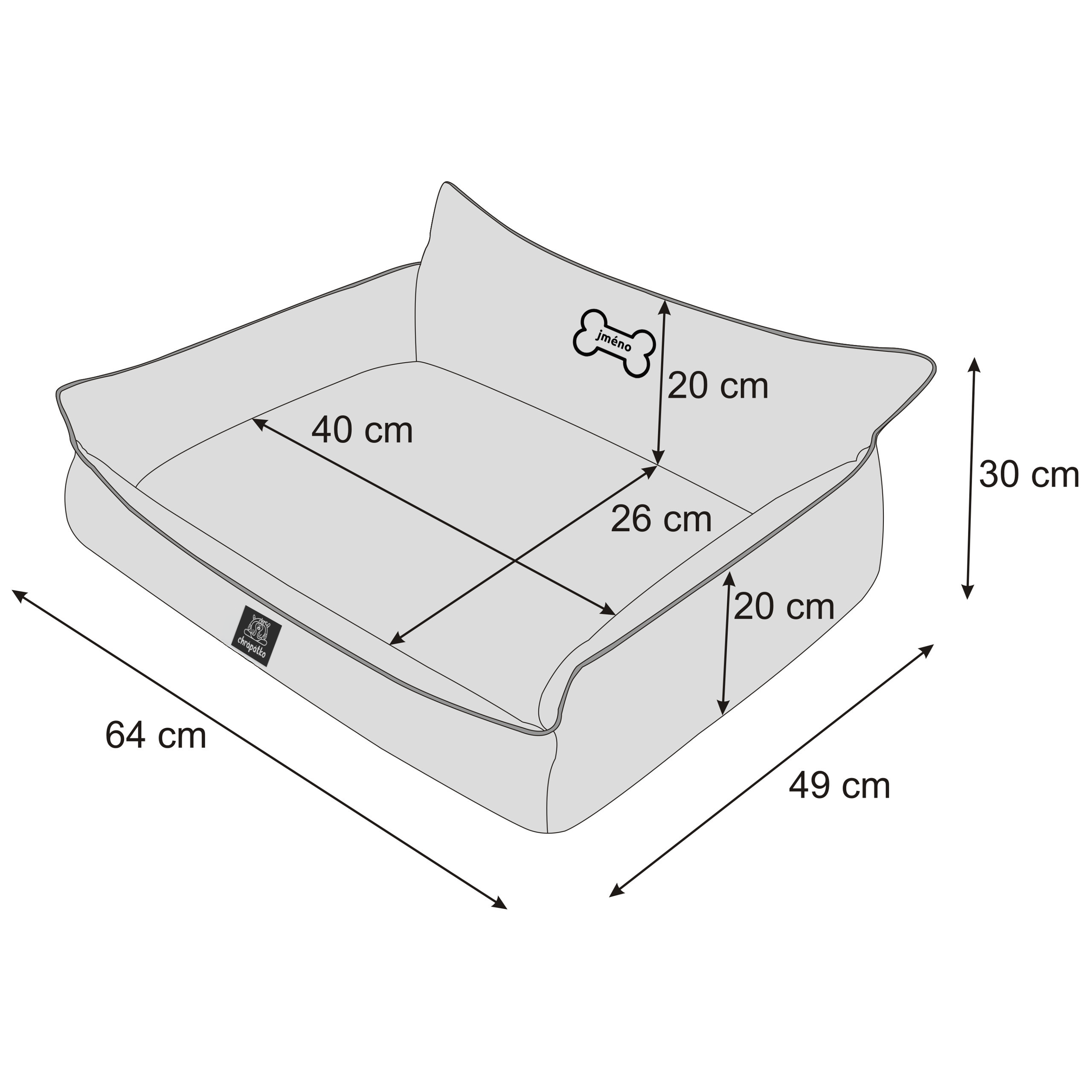 Výkres velikosti Pohodlík – L