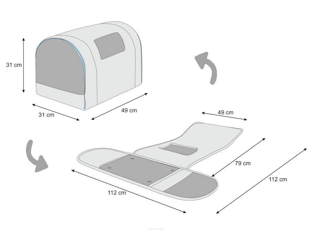Výkres velikosti tašky VENTO B