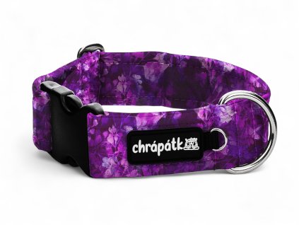 obojek-pro-psa-chrapatko-purple-flowers