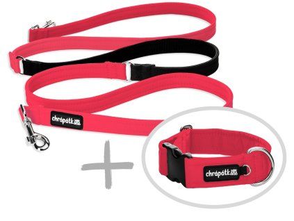 Set obojek a přepínací vodítko Neon Pink