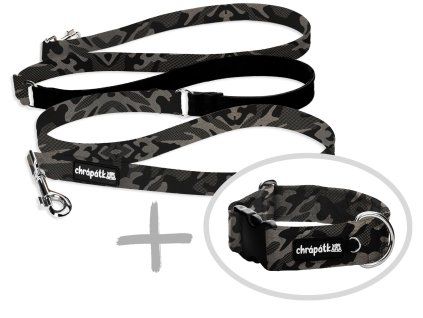 Reflexní set obojek a přepínací vodítko Winter Camo Reflex