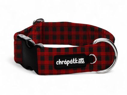 Obojek pro psa Flannel red Chrápátko