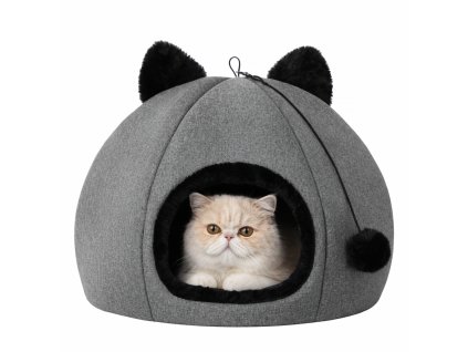 Domeček pro kočky AURA – šedá