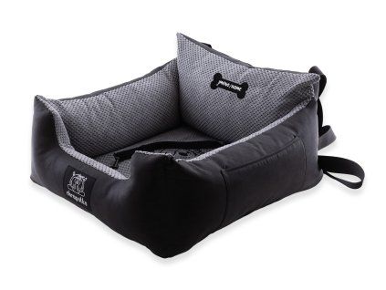 Autosedačka pro psa do auta PlushGuard - šedá
