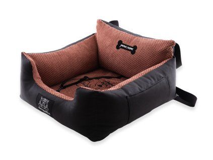 Autosedačka pro psa do auta PlushGuard - terra cotta
