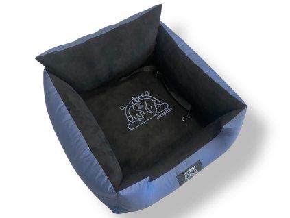 Autosedačka pro psa do auta Denim black