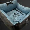Autosedačka pro psa do auta "Dám si chrupku Vuitton" denim