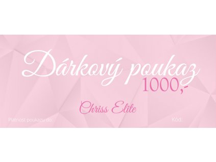 Dárkový poukaz v hodnotě 1000 Kč