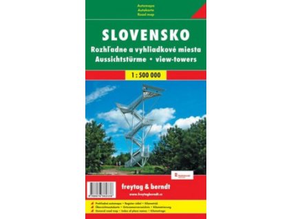 Slovensko - Rozľadne a vyhliadkové miesta 1:500 000