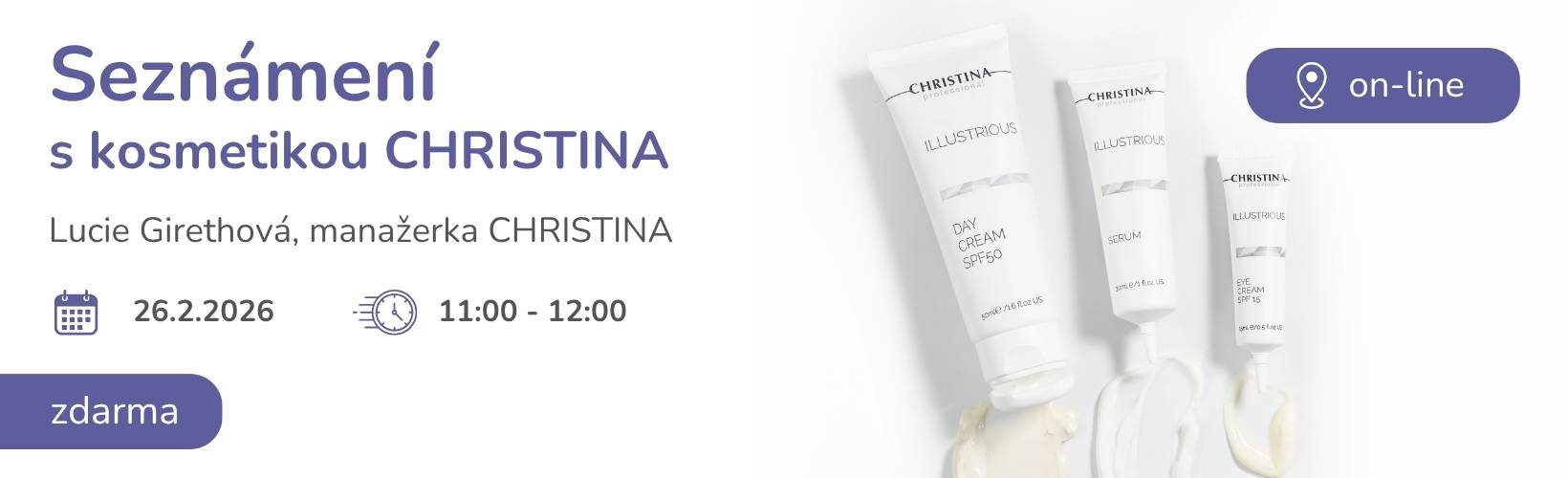 Webinář Seznámení s kosmetikou CHRISTINA 26.2.