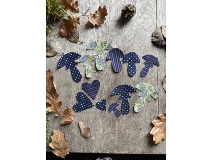 Set nažehlovacích záplat-12ks-zeleno-modro