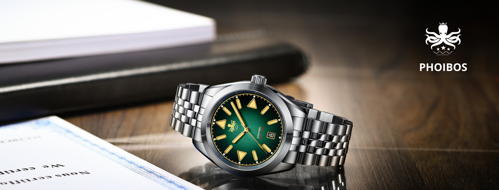 PHOIBOS WATCH NEBULA 150M PY030A GREEN