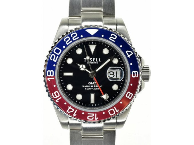 Tisell Watch GMT Batman Blue-Red