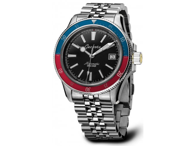 Geckota watch G-02 Gen 2 Diver Vintage Blue / Red