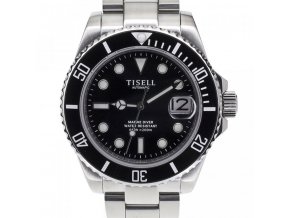 Tisell Watch Sub 9015 Black Date