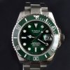 Tisell Watch Sub 9015 Green Date