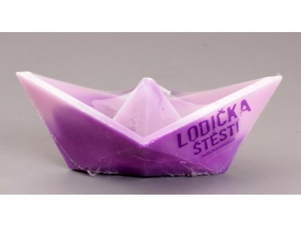 Svíčka lodička - velká - fialová