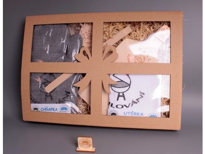 Sada kuchyň - král grilování šedá chňapka