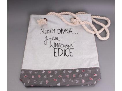 Kabelka lano větší, šedá - limitovaná edice