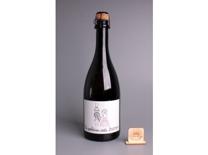 Sekt Charmat brut s etiketou - nevěsta a ženich