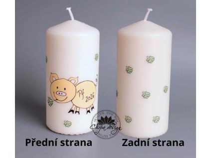 Svíčka velká - PF 2026 Prasátko
