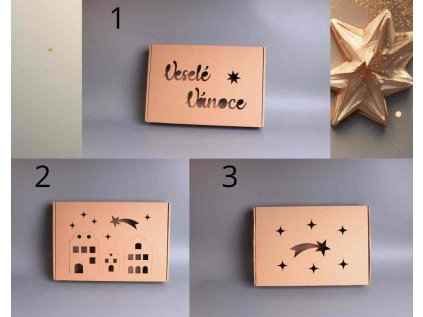 Papírová dárková krabička ( L ) VÁNOČNÍ