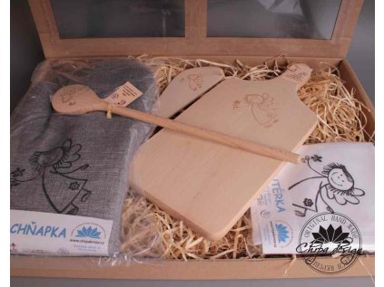 Sada kuchyň - anděl, šedá chňapka