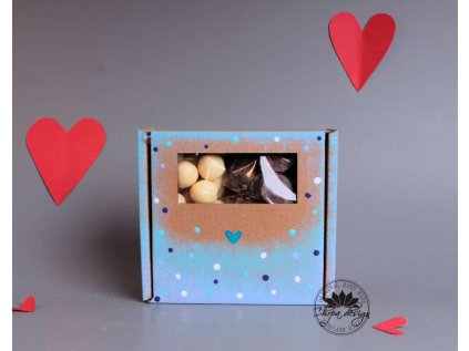 Mlsná krabička S - Srdce modré