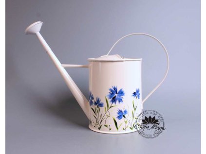 Plechová konvička - Chrpy