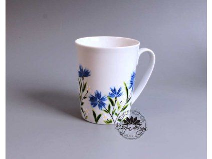Porcelánový hrnek - Chrpy