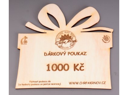 DÁRKOVÝ POUKAZ 1000 Kč - dřevěný