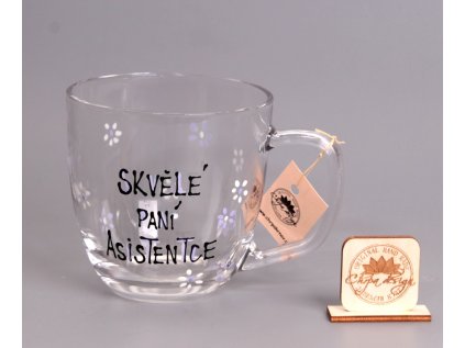 Skleněný hrnek - paní asistentka