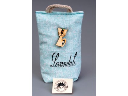 Vonný pytlík - Levandule - kočka, bledě modrý