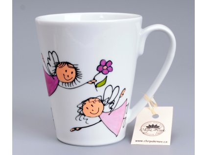 porcelán hrnek 0,2 L - andílek růžový