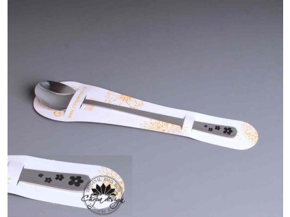 Nerezová lžička 17 cm - Květinky