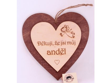 srdce Děkuji, že jsi můj anděl