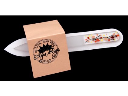 Pilník skleněný malý - hnědý stromek